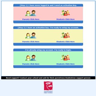 Account Creation For ParentVUE/StudentVUE — Albuquerque Public Schools