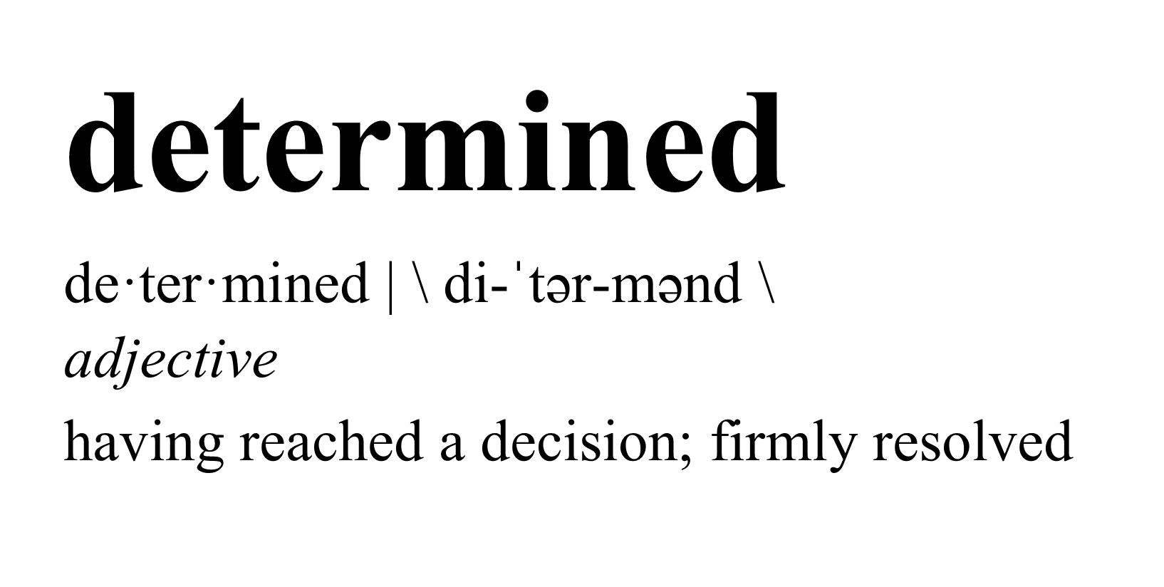 determined later definition